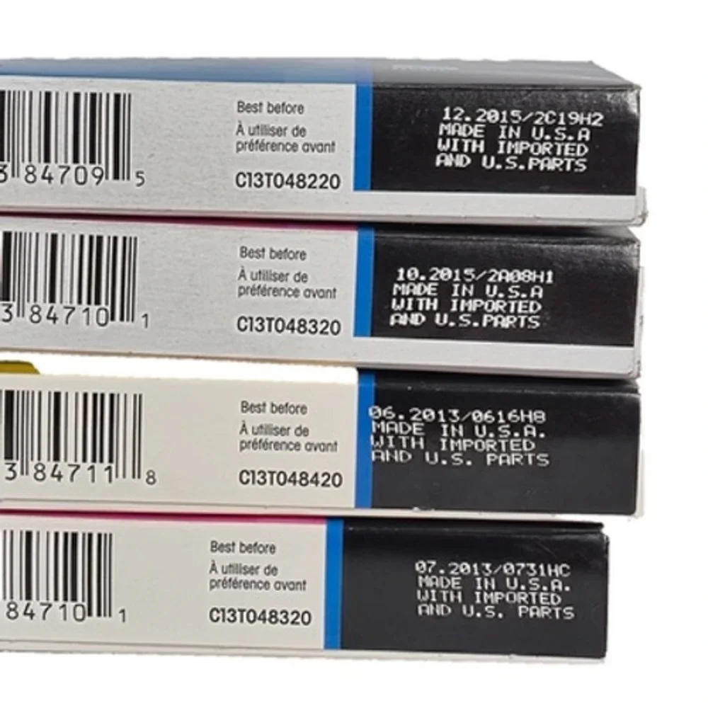 Epson 48 Ink New 4 Pack T048420 T048220 T048320 1 Cyan 1 Yellow 2 Magenta READ